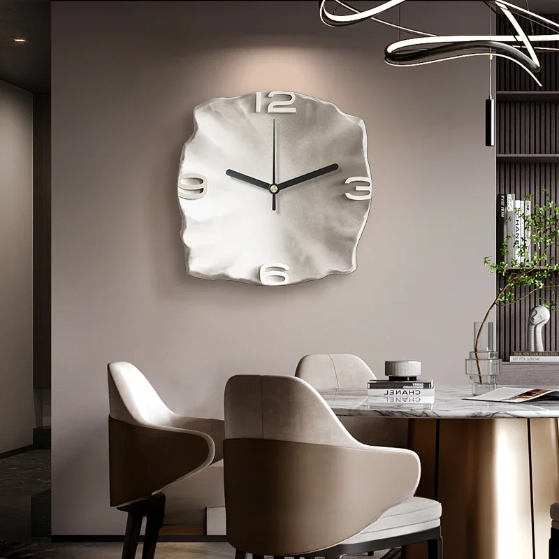 Black Stone Wall Clock – Silent Modern Design – Modern Statement