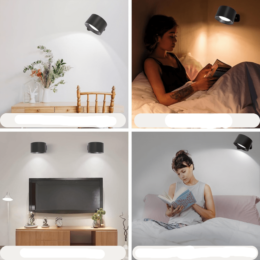 Black Adjustable LED Wall Spotlight – Sleek Modern Directional Light Fixture