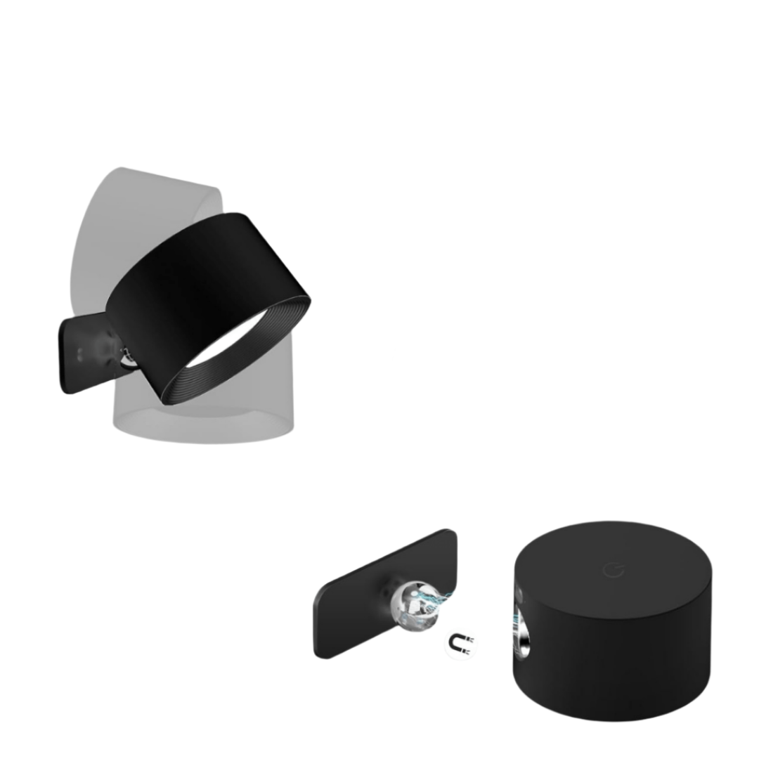 Black Adjustable LED Wall Spotlight – Sleek Modern Directional Light Fixture