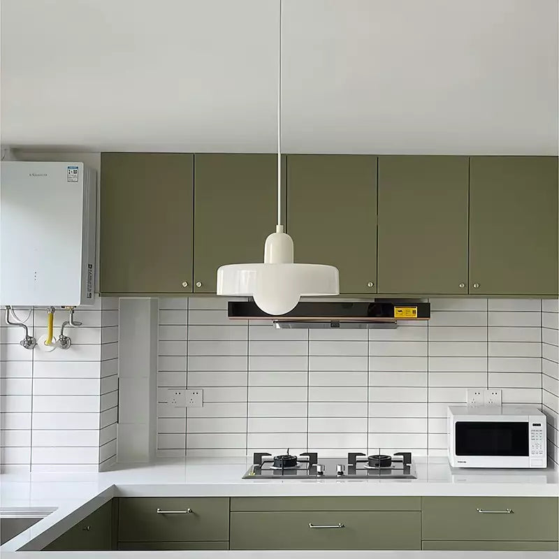 Bauhaus Colored Glass Pendant Light – Retro Designer Hanging Lamp