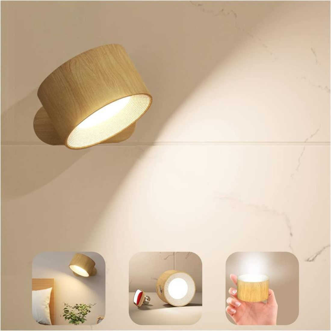 Black Adjustable LED Wall Spotlight – Sleek Modern Directional Light Fixture