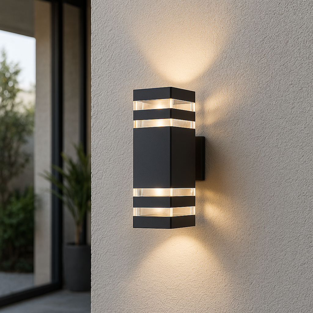 Modern Outdoor LED Wall Light – Up & Down Exterior Lighting