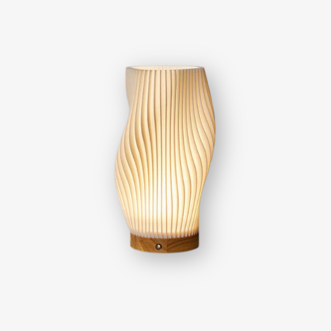 Modern Wave Table Lamp – Warm Ambient LED Lighting