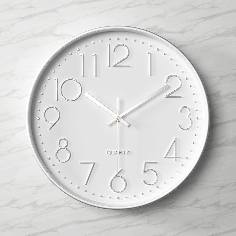 Modern Grey Wall Clock – Silent Minimalist Home Decor Statement
