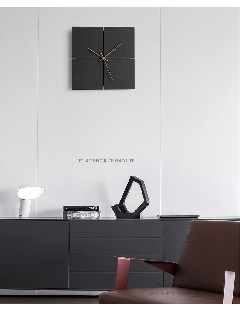 Black Wall Clock – Silent Design Clock