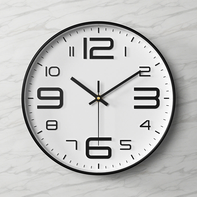 Modern Grey Wall Clock – Silent Minimalist Home Decor Statement
