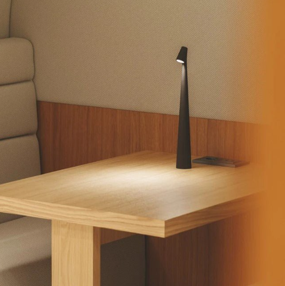 Minimalist LED Table Lamp – Slim Modern Task Light in Black