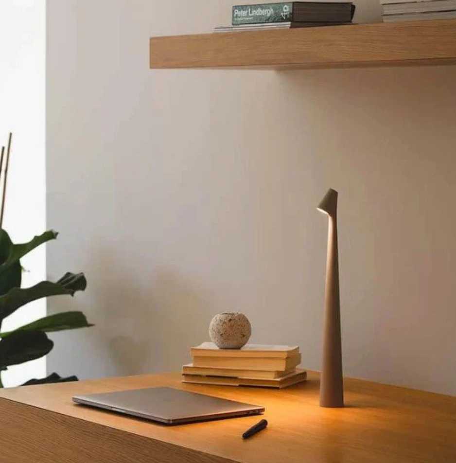 Minimalist LED Table Lamp – Slim Modern Task Light in Black