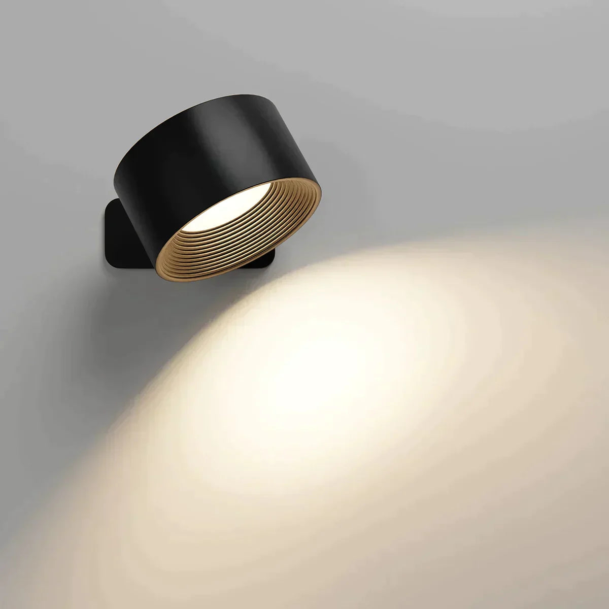 Black Adjustable LED Wall Spotlight – Sleek Modern Directional Light Fixture