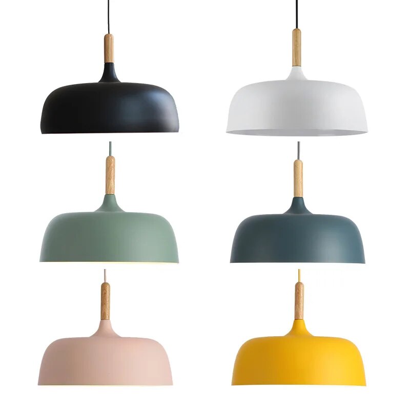 Modern Scandinavian Pendant Light – Matte Black Ceiling Lamp