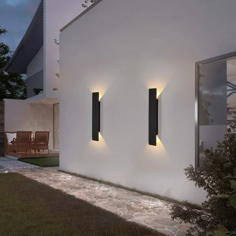 Modern Outdoor Wall Light – LED Up & Down Exterior Lamp