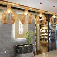 Nordic Wooden Hanging Lamp – Modern Minimalist Dining Room Pendant Light