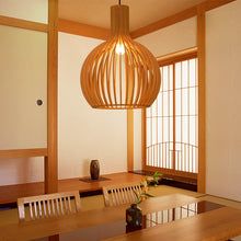 Nordic Wooden Hanging Lamp – Modern Minimalist Dining Room Pendant Light