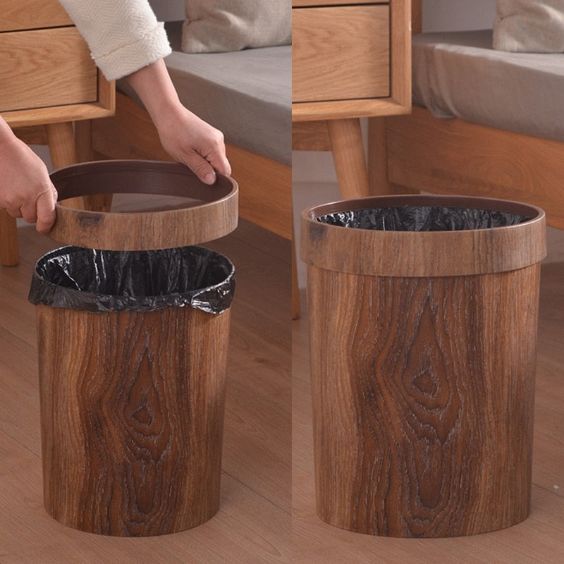 Wooden Garbage Bin