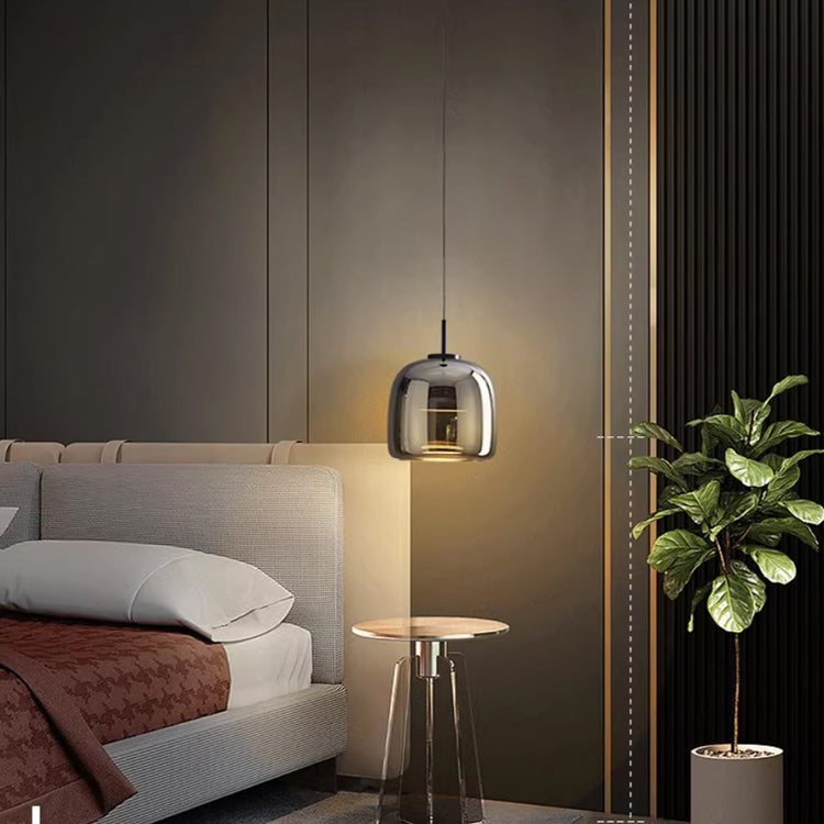Luxury Smoked Glass Pendant Light – Minimalist Black Designer Ceiling Lamp