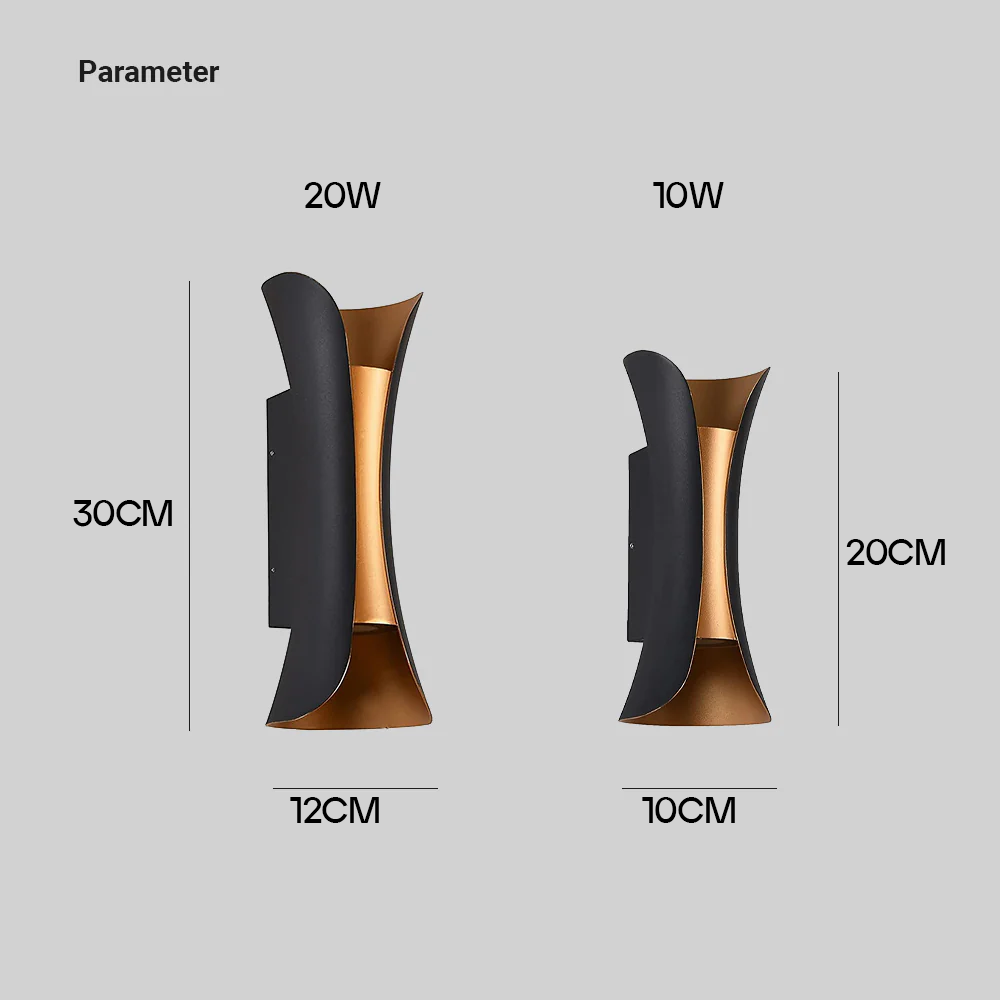 Modern LED Wall Light – Up & Down Gold Interior Lamp