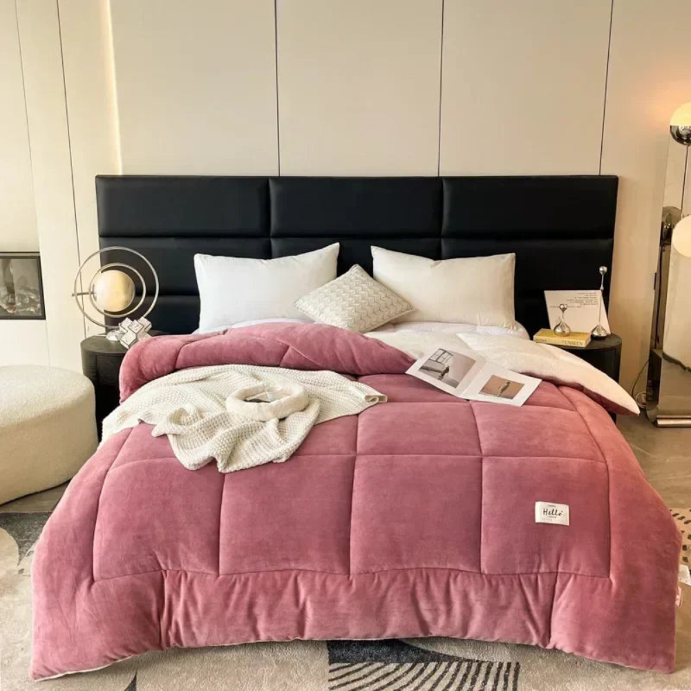 Ultra-Soft Weighted Blanket – Cozy Layered Warmth for Deep Sleep & Cold Nights