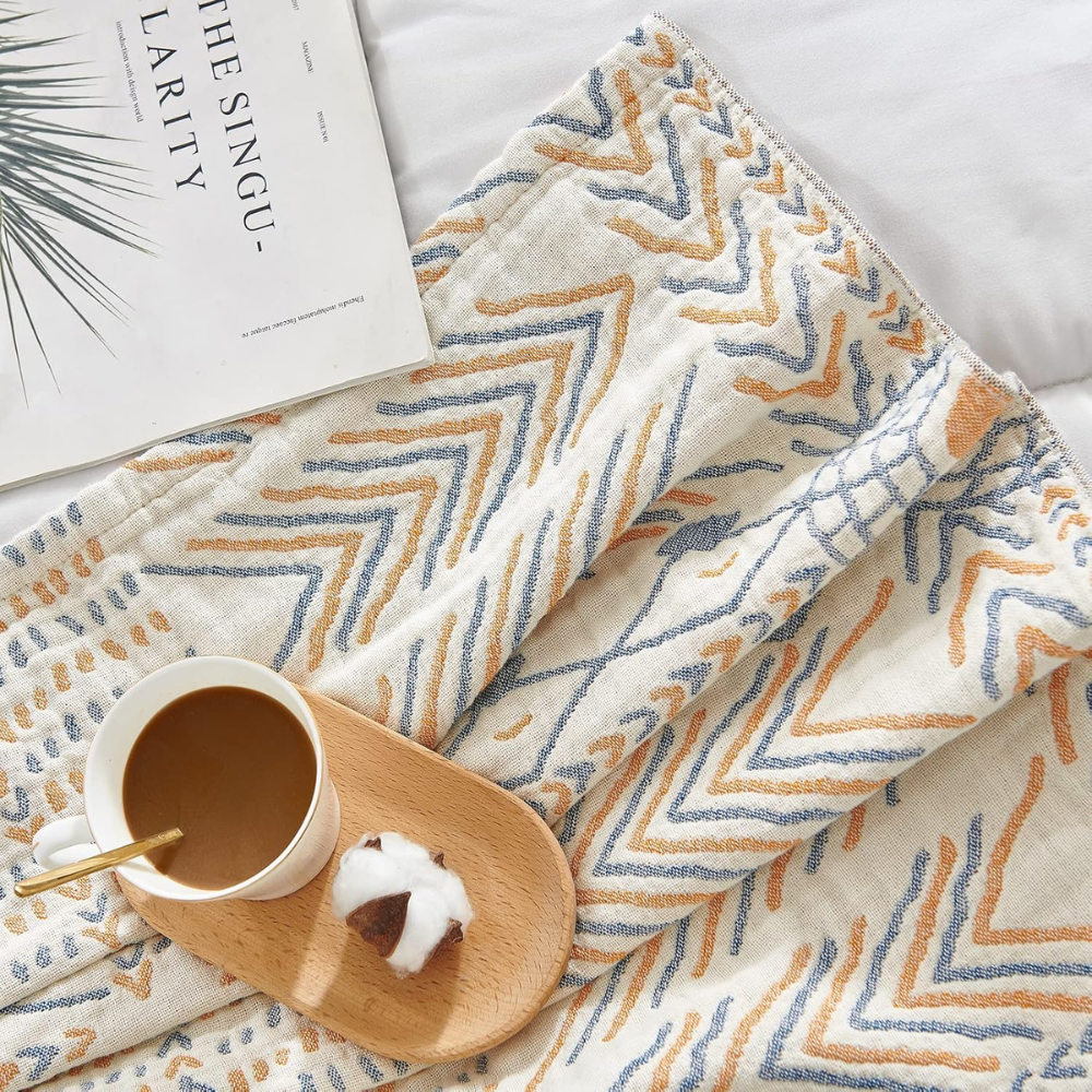 Stylish Reversible Throw Blanket – Elegant Living Room Accent for Cozy Versatile Decor