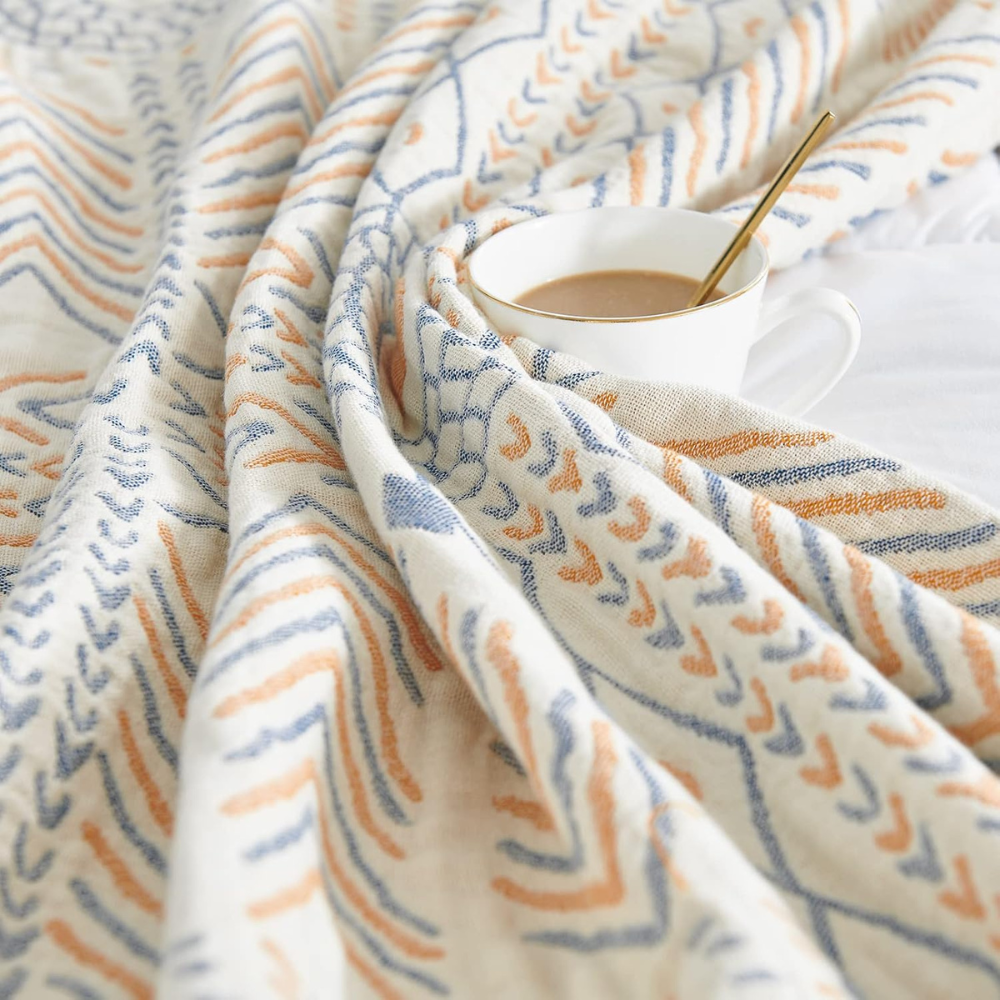 Stylish Reversible Throw Blanket – Elegant Living Room Accent for Cozy Versatile Decor