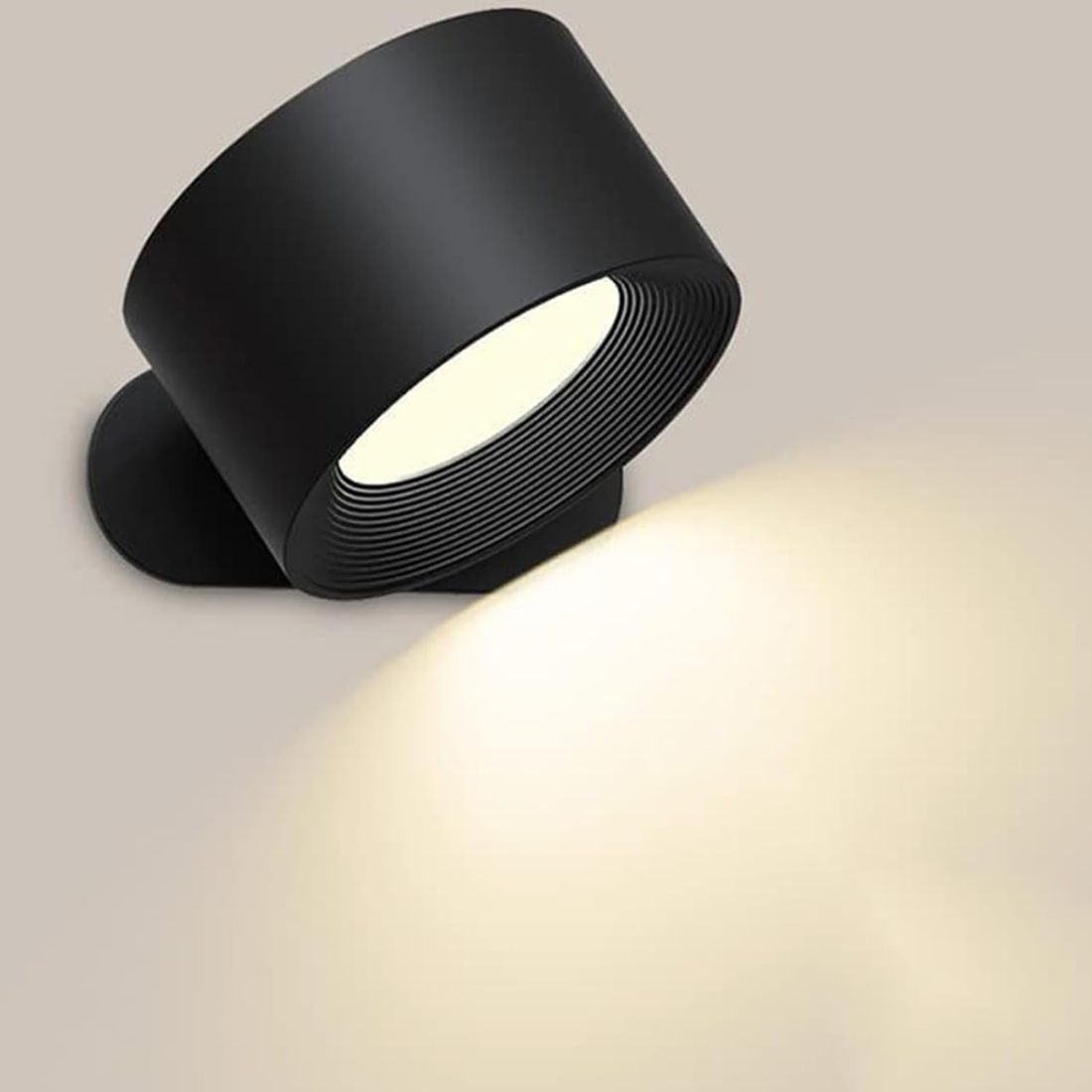 Black Adjustable LED Wall Spotlight – Sleek Modern Directional Light Fixture