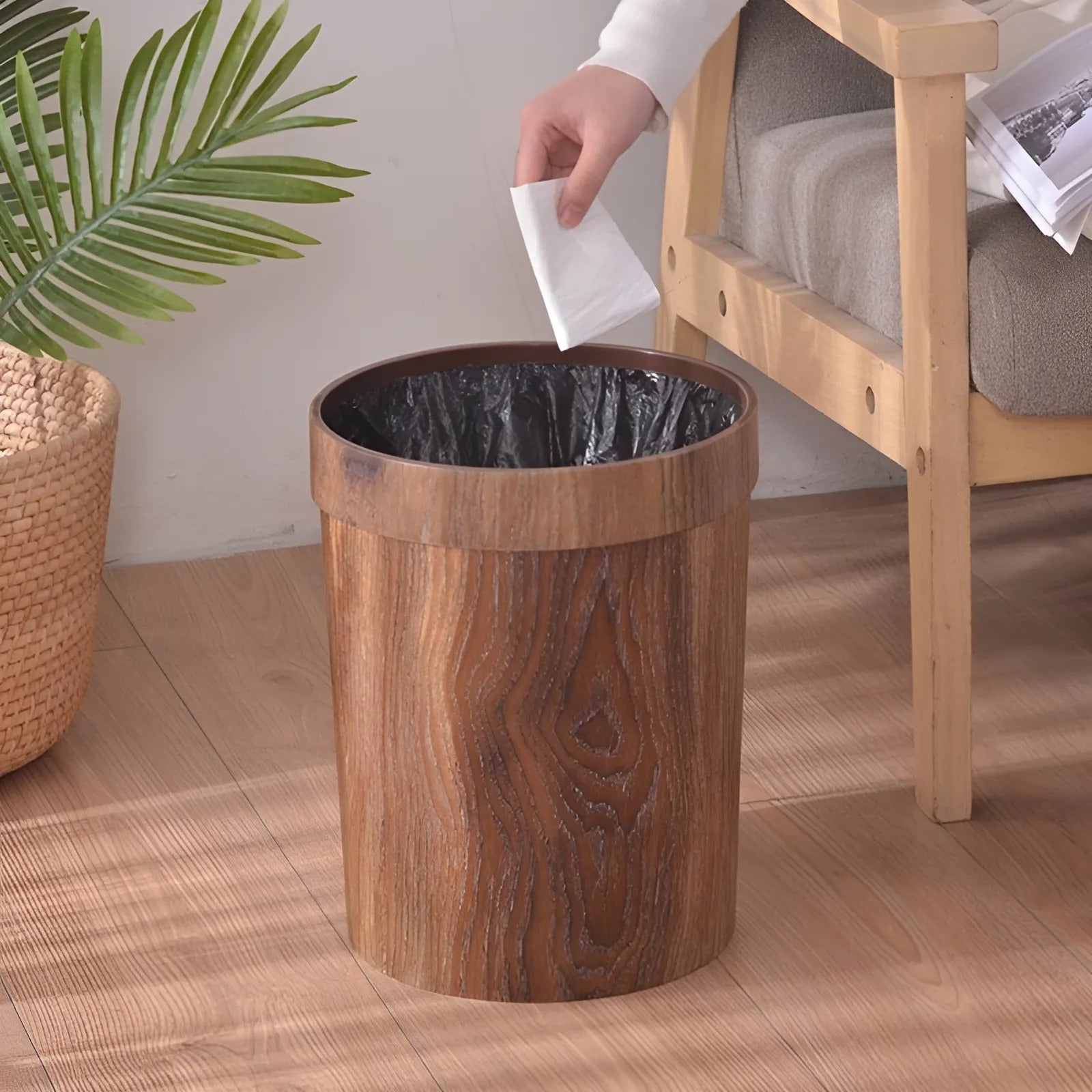 Wooden Garbage Bin