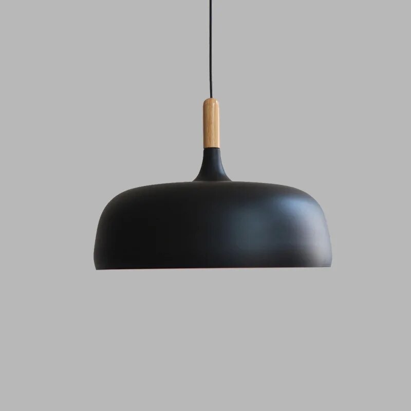 Modern Scandinavian Pendant Light – Matte Black Ceiling Lamp