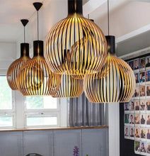 Nordic Wooden Hanging Lamp – Modern Minimalist Dining Room Pendant Light