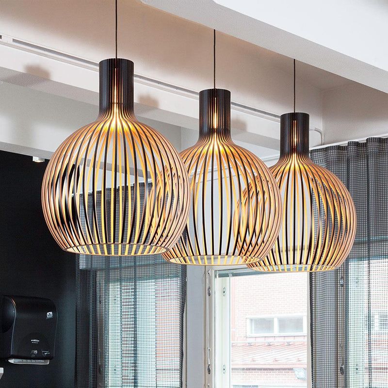 Nordic Wooden Hanging Lamp – Modern Minimalist Dining Room Pendant Light