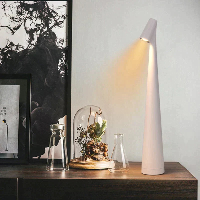 Minimalist LED Table Lamp – Slim Modern Task Light in Black