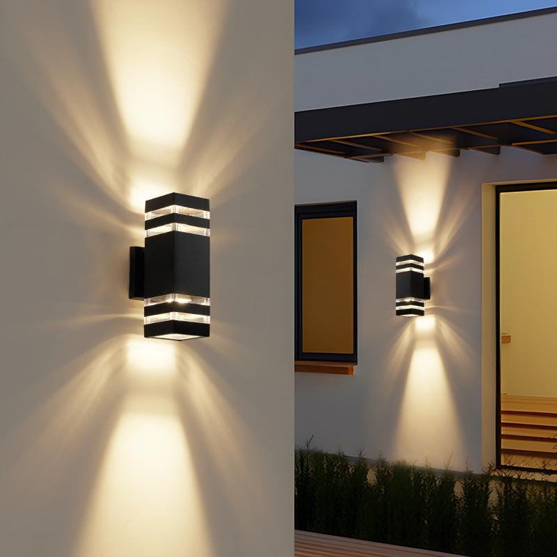 Modern Outdoor LED Wall Light – Up & Down Exterior Lighting