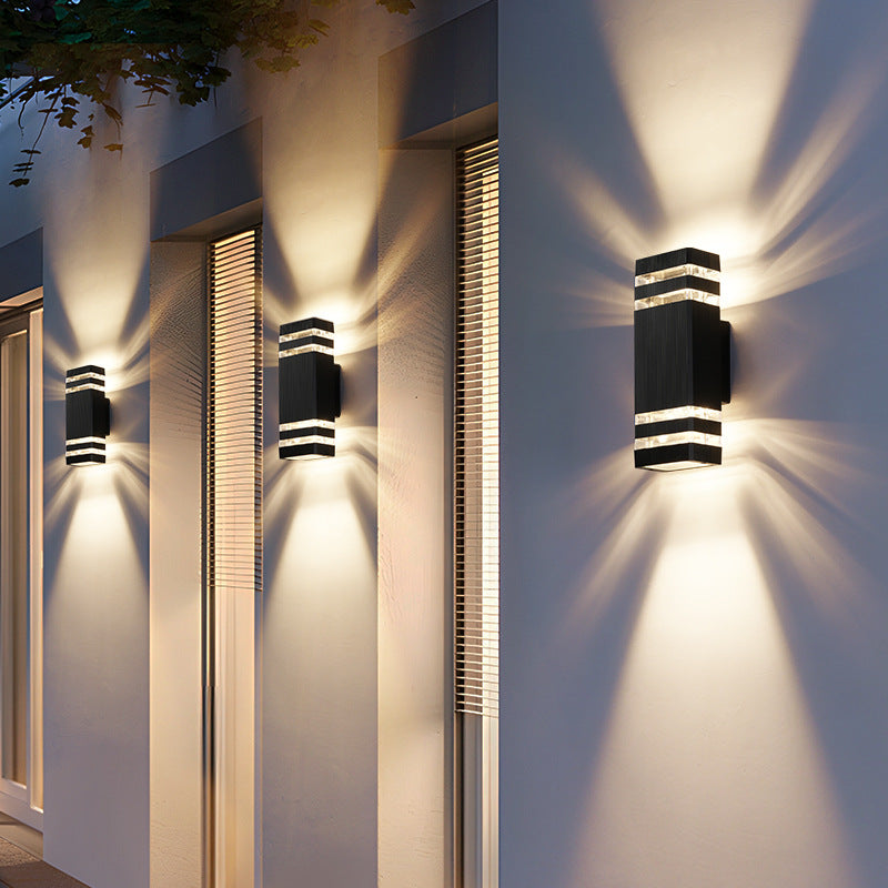 Modern Outdoor LED Wall Light – Up & Down Exterior Lighting