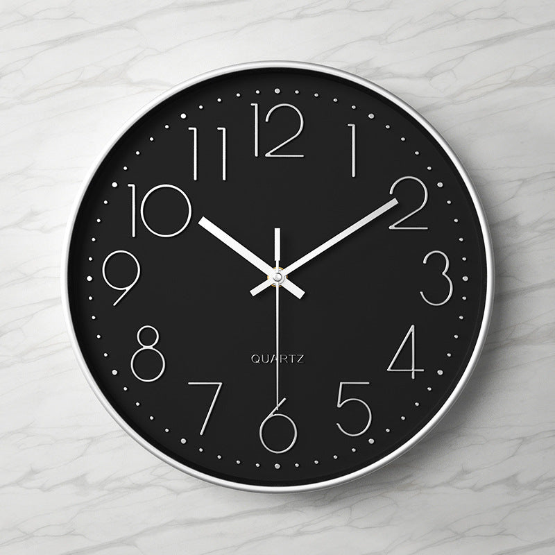 Modern Grey Wall Clock – Silent Minimalist Home Decor Statement