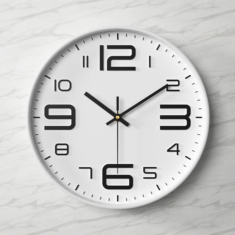 Modern Grey Wall Clock – Silent Minimalist Home Decor Statement