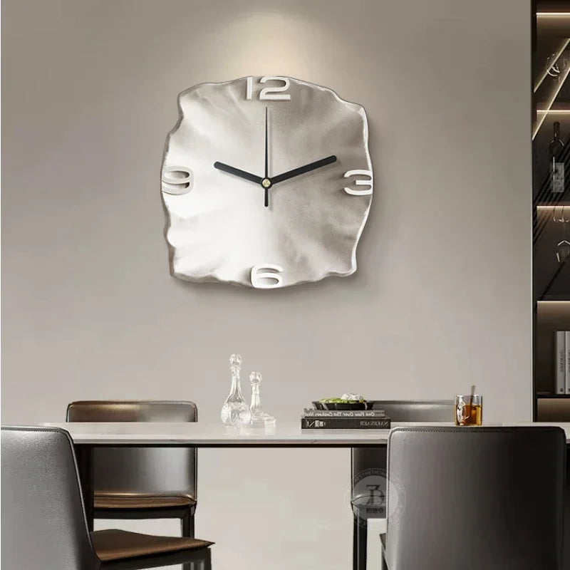 Black Stone Wall Clock – Silent Modern Design – Modern Statement