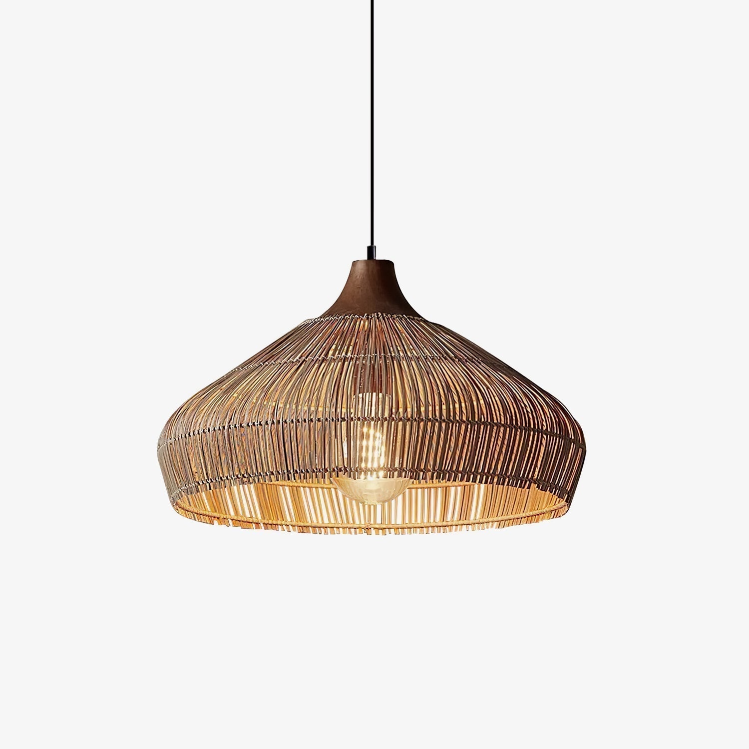 Wicker Rattan Pendant Light – Modern Hanging Ceiling Lamp