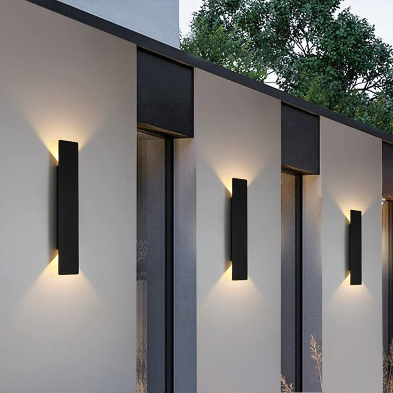 Modern Outdoor Wall Light – LED Up & Down Exterior Lamp